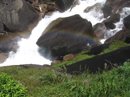 110- rainbow below vernal falls