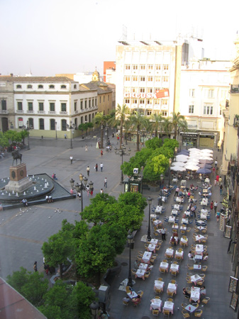 Cordoba-12 Plaza de las Tendillas View from our hotel