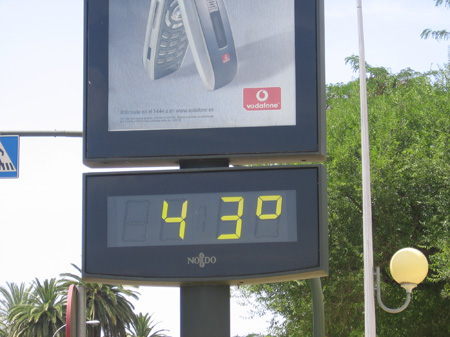 Seville-23 43centigrade is about 109 farenheit!